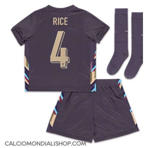 Maglie da calcio Inghilterra Declan Rice #4 Seconda Maglia Bambino Europei 2024 Manica Corta (+ Pantaloni corti)